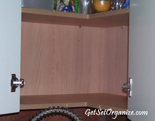 An Empty Kitchen Cabinet