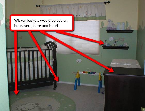 These nurseries could use some wicker basket help: