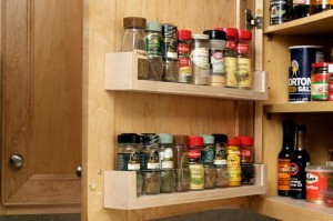 Back of door spice rack
