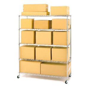 Seville Classics Shelving System With Wheels