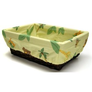 NoJo Jungle Babies Wicker Basket