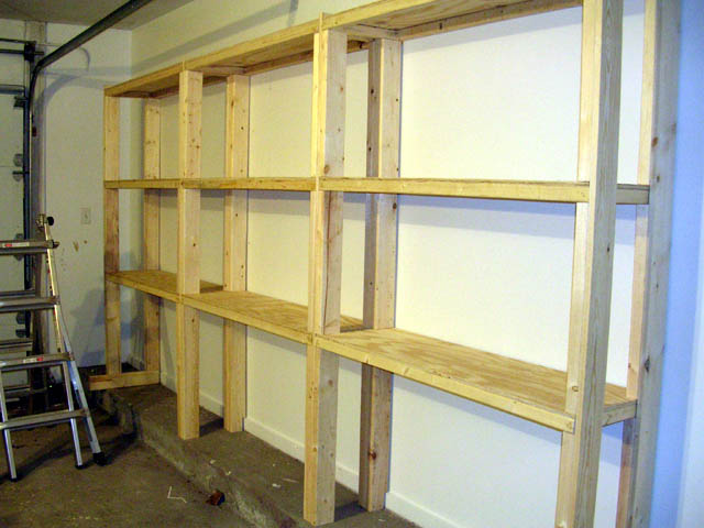 Wooden Garage Shelving