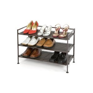 Wooden shoe rack